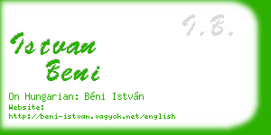 istvan beni business card