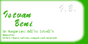 istvan beni business card